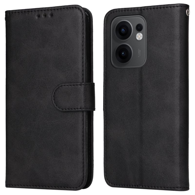 Lederhüllen Oppo Reno 13f 4g / 5g / 13 Fs 5g Handyhülle Glattes Kunstleder Mit Riemen