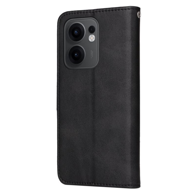 Lederhüllen Oppo Reno 13f 4g / 5g / 13 Fs 5g Handyhülle Glattes Kunstleder Mit Riemen