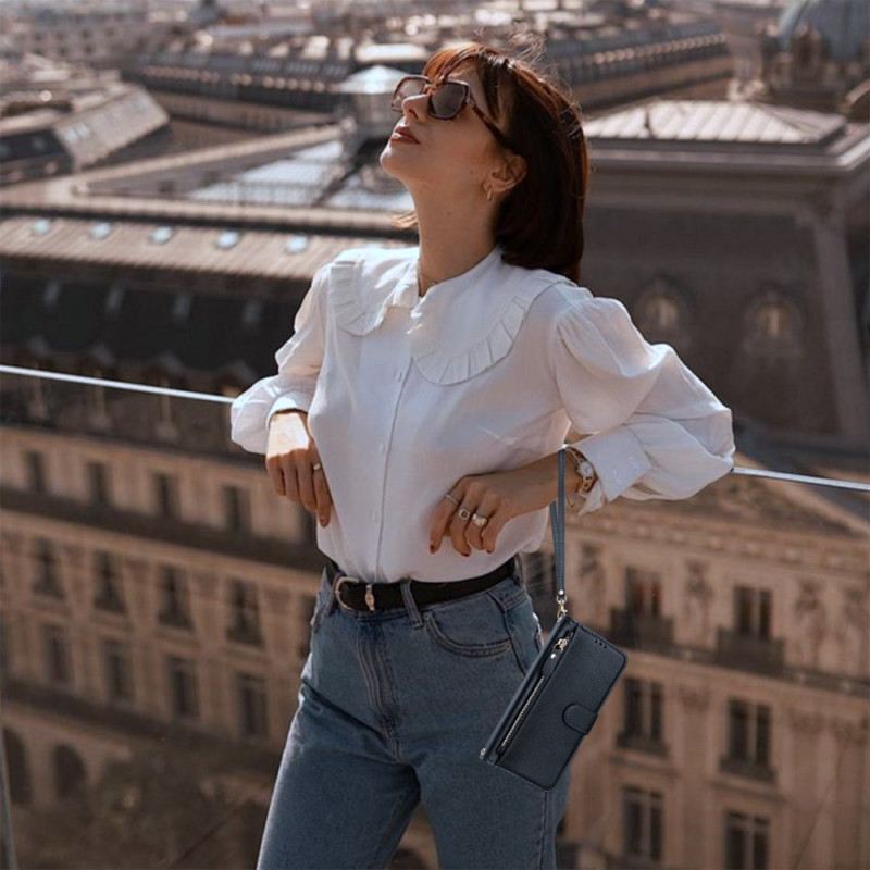 Lederhüllen Oppo Reno 13f 4g / 5g / 13 Fs 5g Reißverschlusstasche Und Kartenhalter