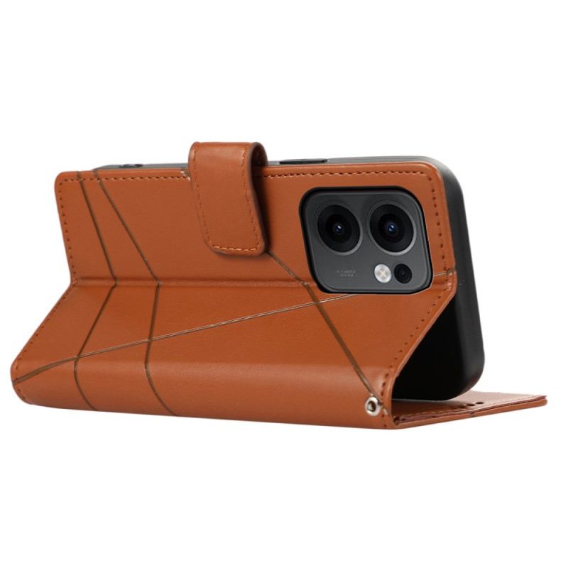 Lederhüllen Oppo Reno 13f 4g / 5g / 13 Fs 5g Streifen