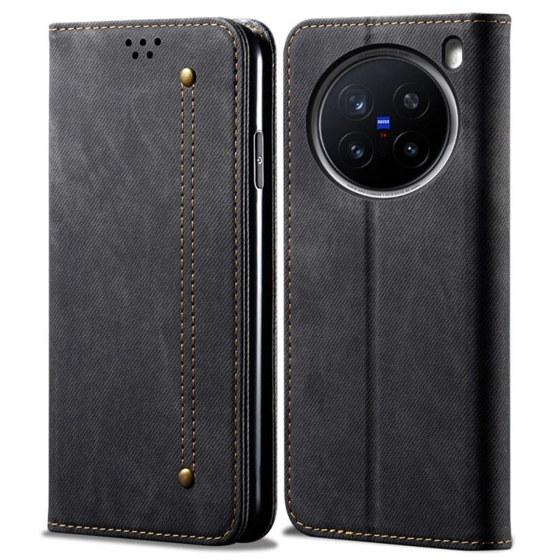 Flip Case Vivo X200 Pro Handyhülle Denim-struktur
