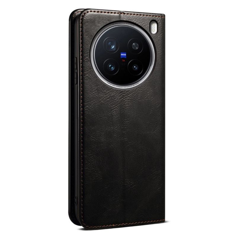 Flip Case Vivo X200 Pro Handyhülle Gewachstes Kunstleder