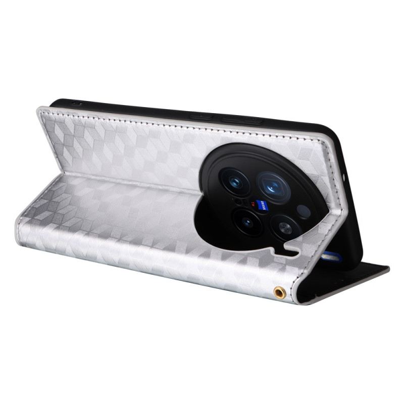 Flip Case Vivo X200 Pro Handyhülle Rautenmuster