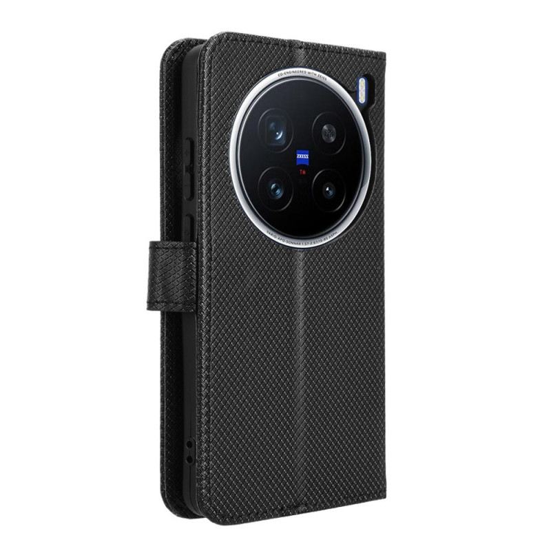 Lederhüllen Vivo X200 Pro Handyhülle Diamantstruktur