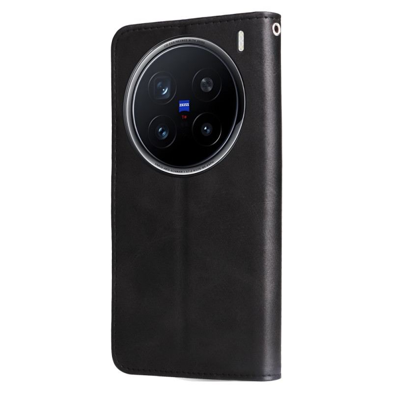 Lederhüllen Vivo X200 Pro Reißverschluss-geldbörse