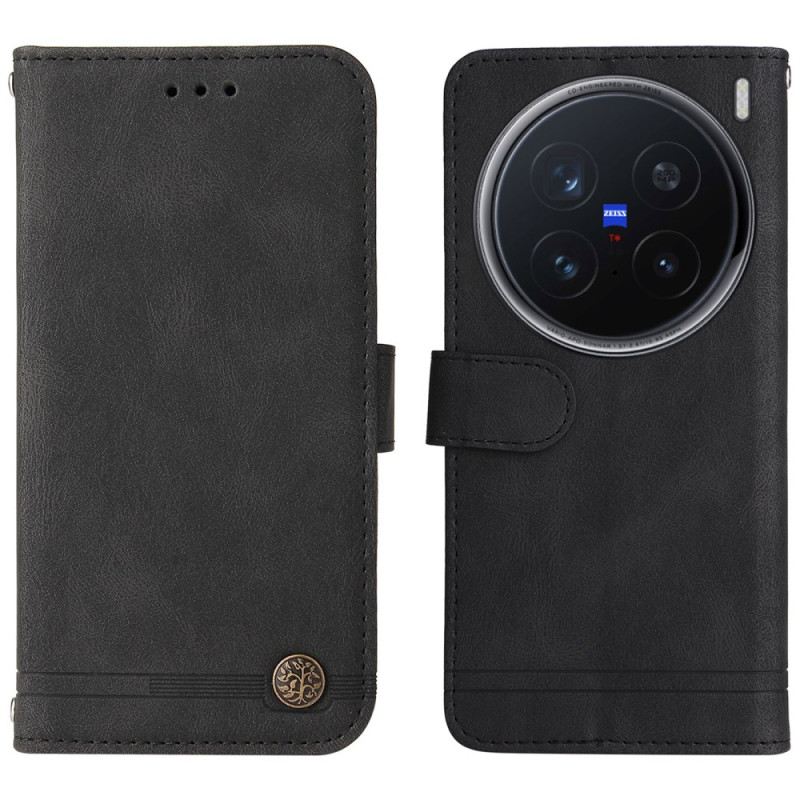 Lederhüllen Vivo X200 Pro Ziernieten In Wildlederoptik