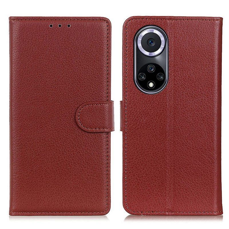 Flip Case Für Honor 50 Traditionell Litschi