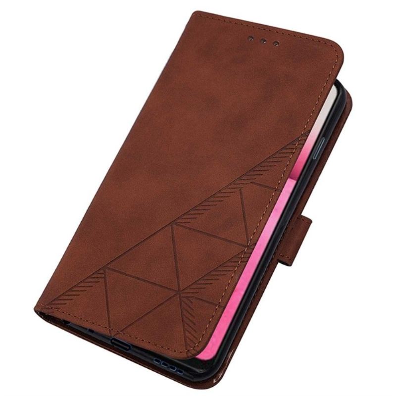 Flip Case Für Xiaomi Redmi Note 11 / Note 11S Geometrisches Design Mit Riemen