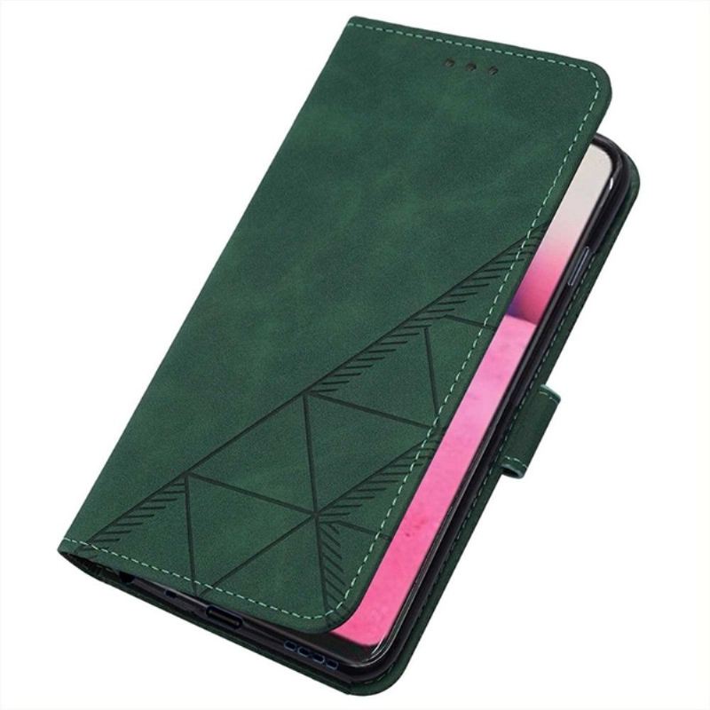 Flip Case Für Xiaomi Redmi Note 11 / Note 11S Geometrisches Design Mit Riemen