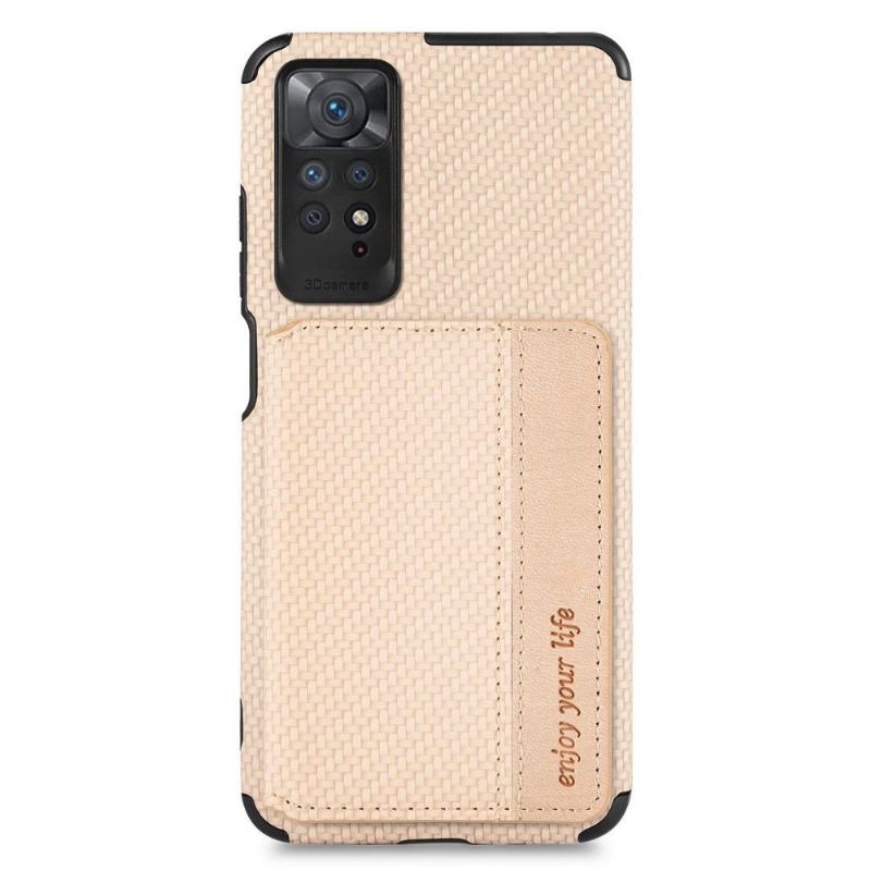 Handyhülle Für Xiaomi Redmi Note 11 / Note 11S Schutzhülle Kohlefaser-kartenhalter-unterstützungsfunktion