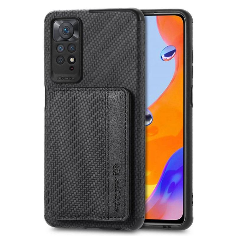 Handyhülle Für Xiaomi Redmi Note 11 / Note 11S Schutzhülle Kohlefaser-kartenhalter-unterstützungsfunktion