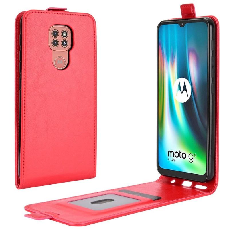 Lederhüllen Für Motorola Moto G9 Play Schutzhülle Flip Case Vertikales Kunstleder