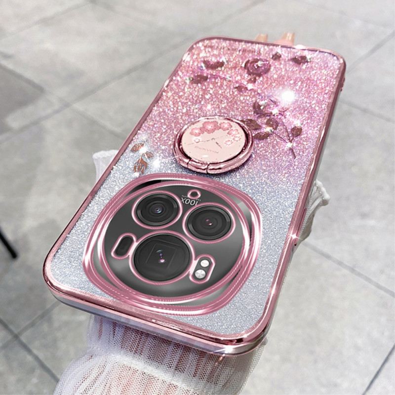 Hülle Honor Magic 6 Pro Handyhülle Blumen- Und Strass-stützring Kadem
