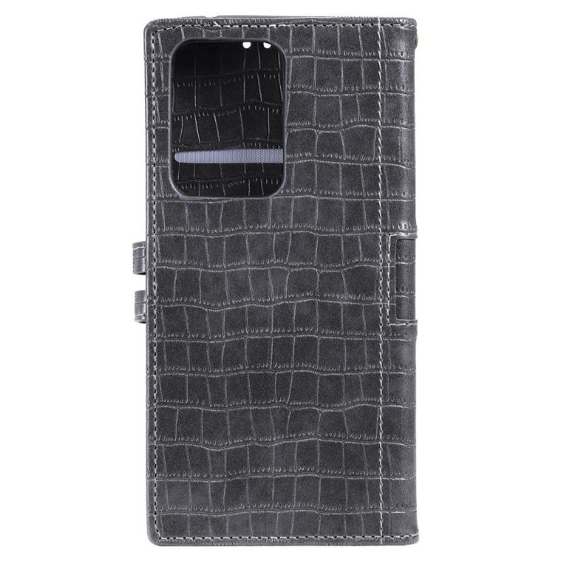 Lederhüllen Für Samsung Galaxy S21 Ultra 5G Lederoptik Mit Krokodileffekt