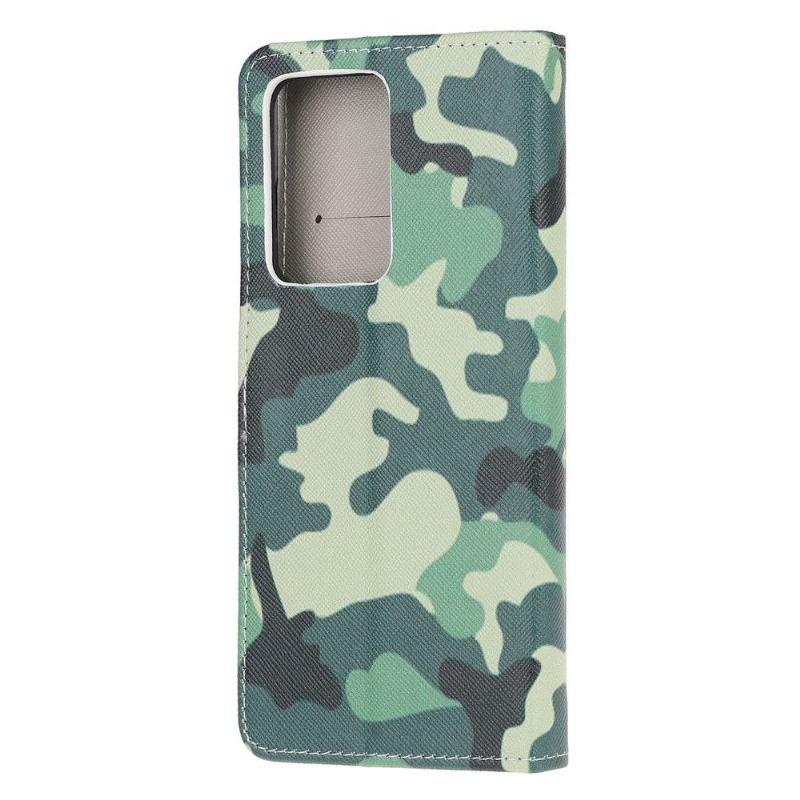 Lederhüllen Für Samsung Galaxy S21 Ultra 5G Militärische Tarnung