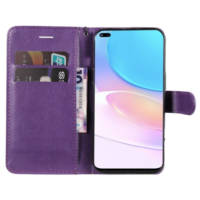 Lederhüllen Für Honor 50 Lite / Huawei Nova 8i Anti-Sturz Mit Kordel Sylvette