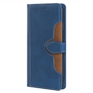 Flip Case Für Honor Magic 5 Lite Zweifarbiges Blumenmuster