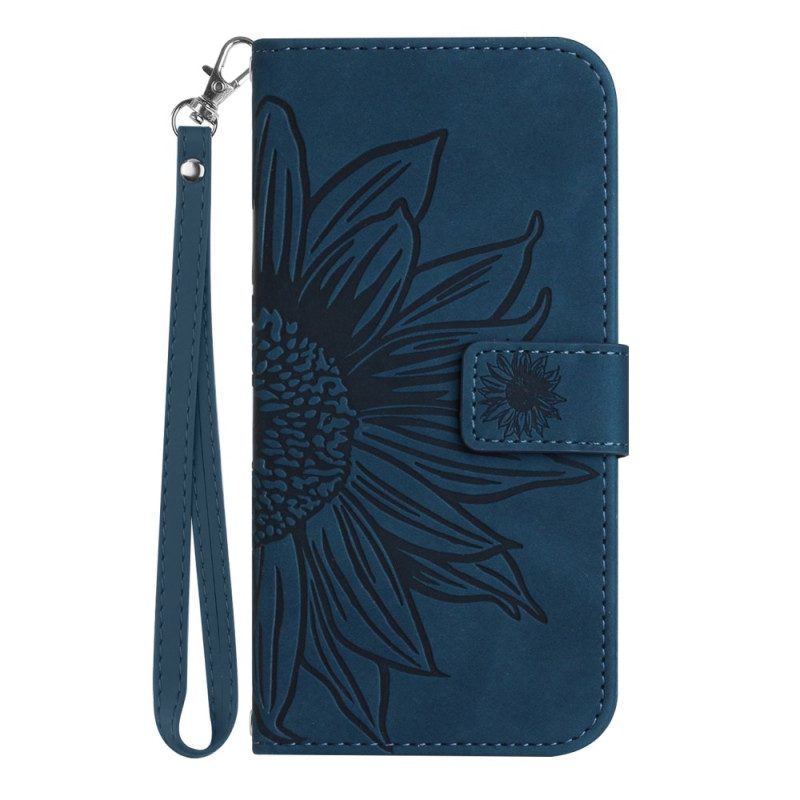 Lederhüllen Für Honor Magic 5 Lite Blume Mit Schlüsselband