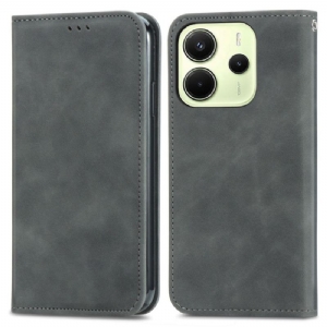 Flip Case Für Xiaomi Redmi Note 14 4g Wildlederoptik