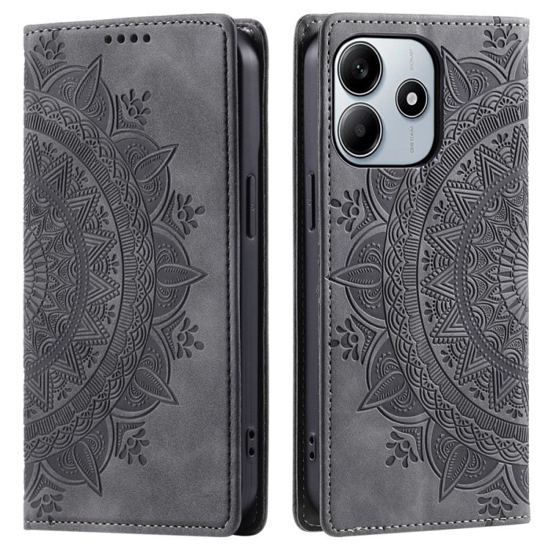 Flip Case Xiaomi Redmi Note 14 4g Mandala-wildlederoptik
