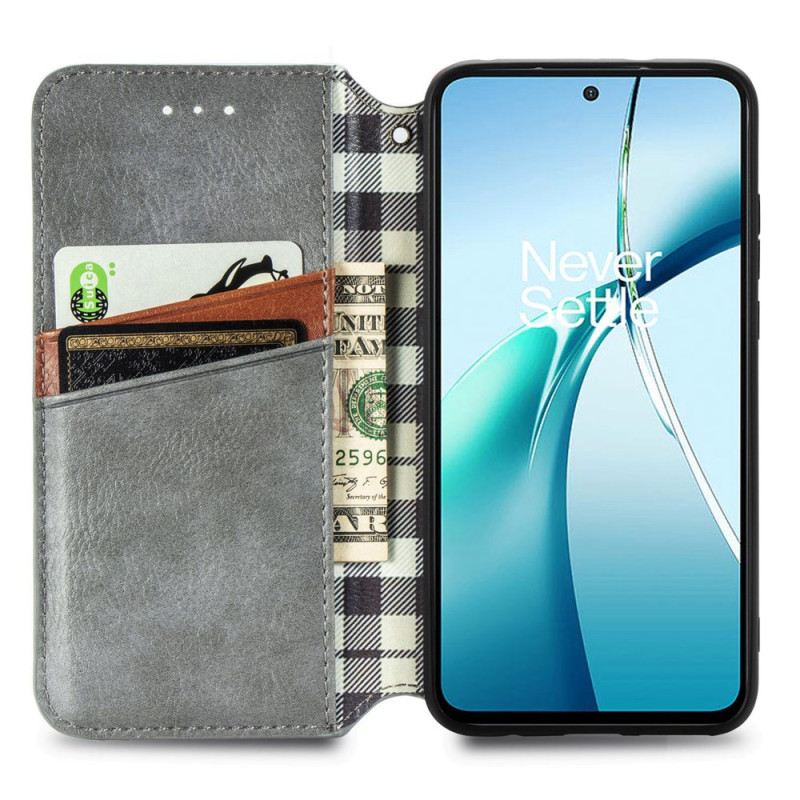 Flip Case Xiaomi Redmi Note 14 4g Vintage-lederoptik Mit Rautenmuster