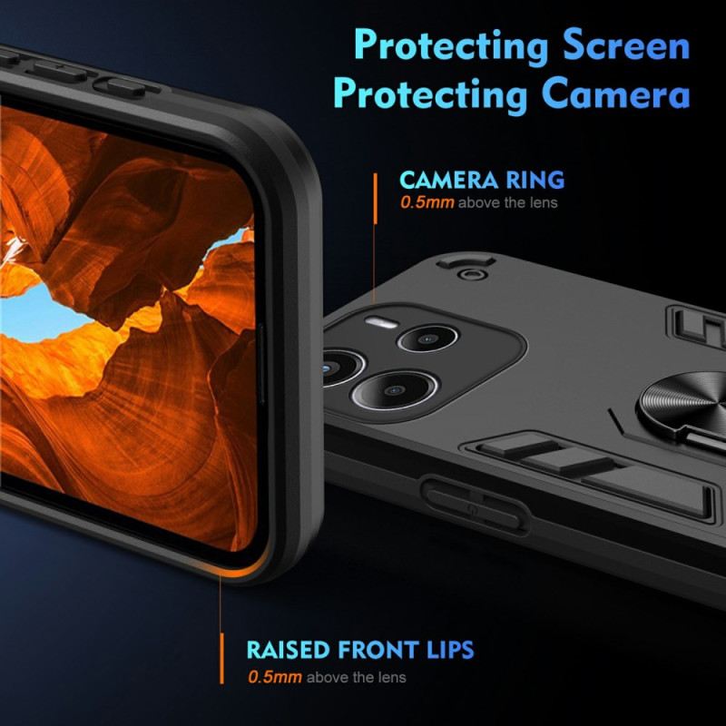 Hülle Für Xiaomi Redmi Note 14 4g Hybrid Mit Ringhalterung