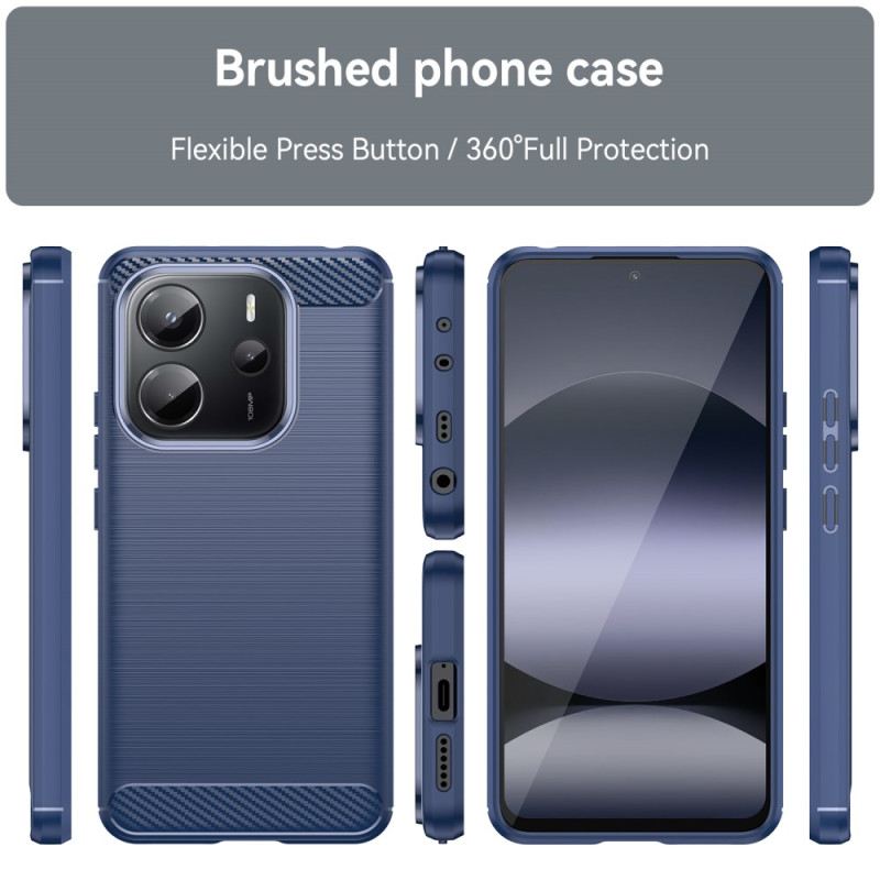 Hülle Xiaomi Redmi Note 14 4g Gebürstete Kohlefaser
