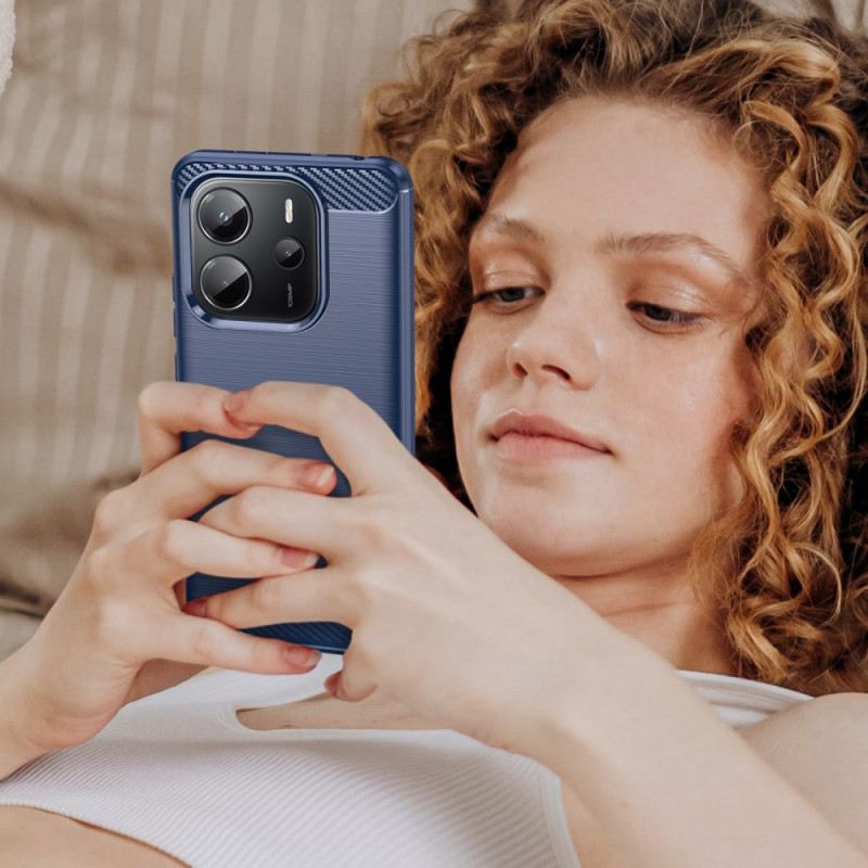 Hülle Xiaomi Redmi Note 14 4g Gebürstete Kohlefaser