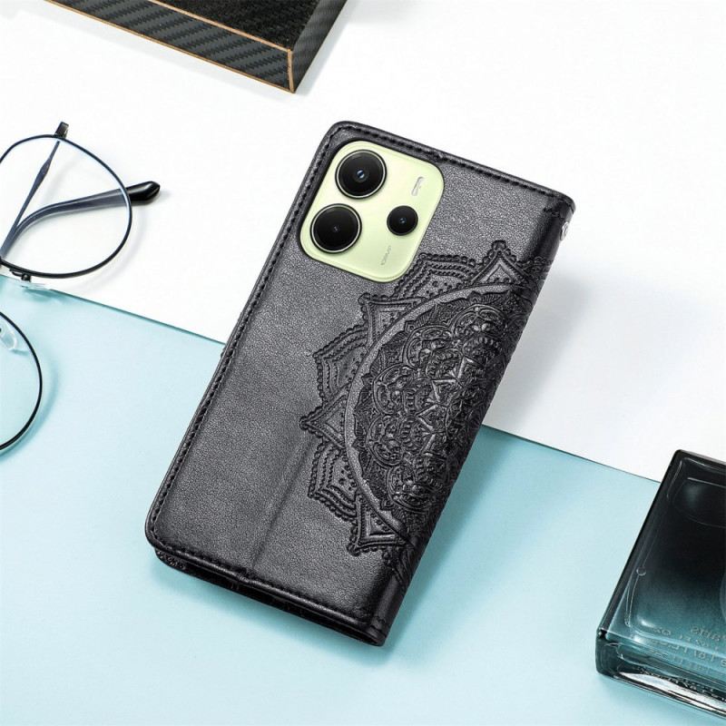 Lederhüllen Für Xiaomi Redmi Note 14 4g Barockes Mandala