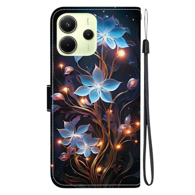 Lederhüllen Für Xiaomi Redmi Note 14 4g Blumenmuster