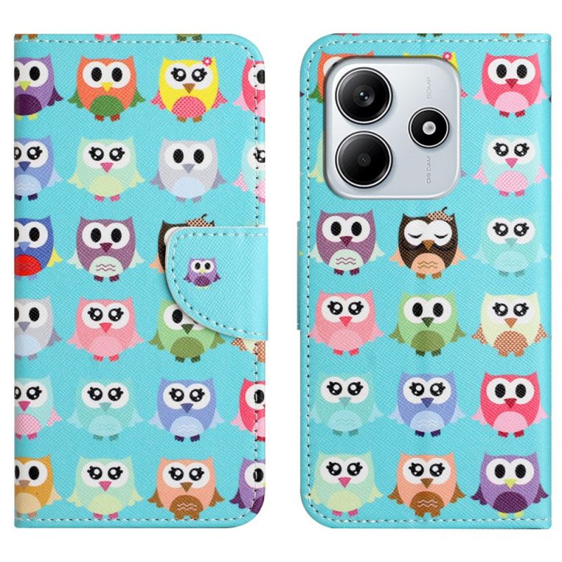 Lederhüllen Für Xiaomi Redmi Note 14 4g Eulenbande