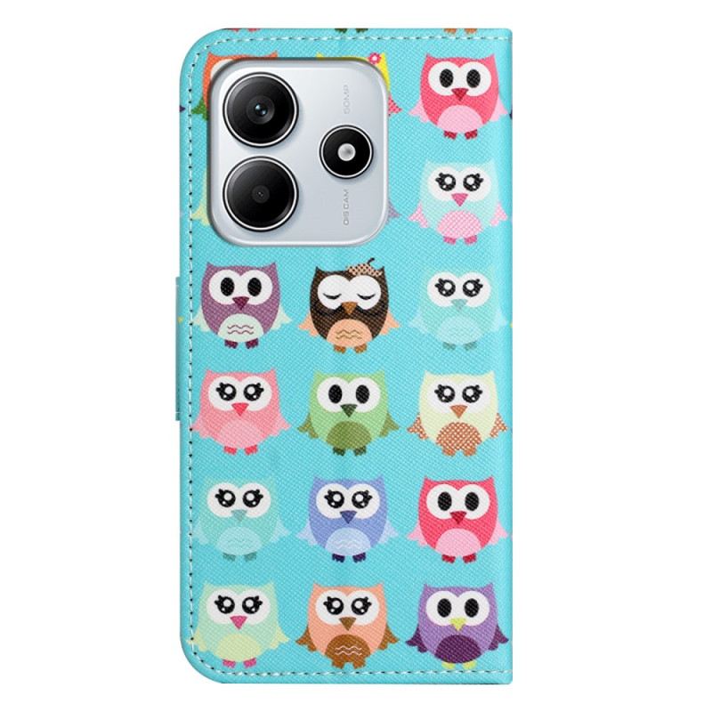 Lederhüllen Für Xiaomi Redmi Note 14 4g Eulenbande