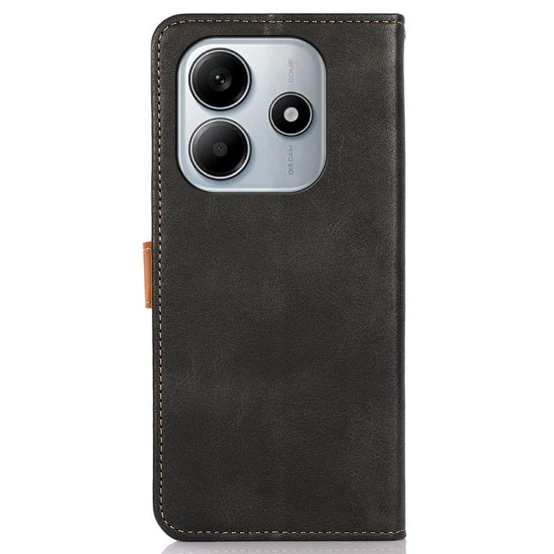 Lederhüllen Für Xiaomi Redmi Note 14 4g Khazneh Mit Goldverschluss