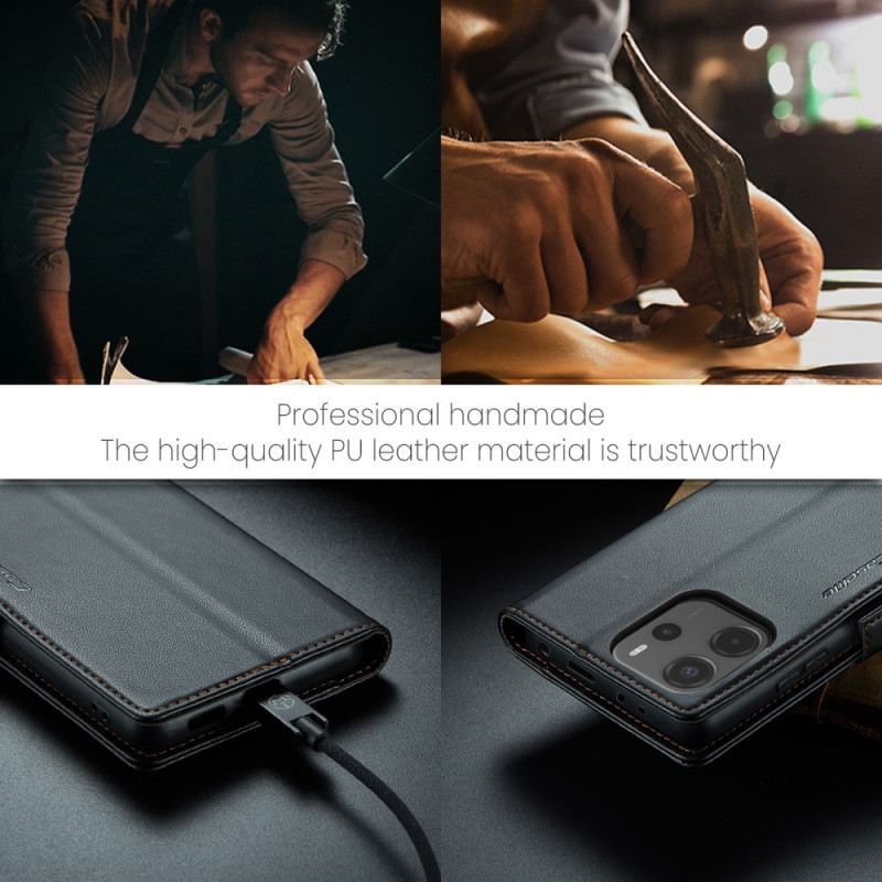 Lederhüllen Für Xiaomi Redmi Note 14 4g Rfid-blockierungstechnologie