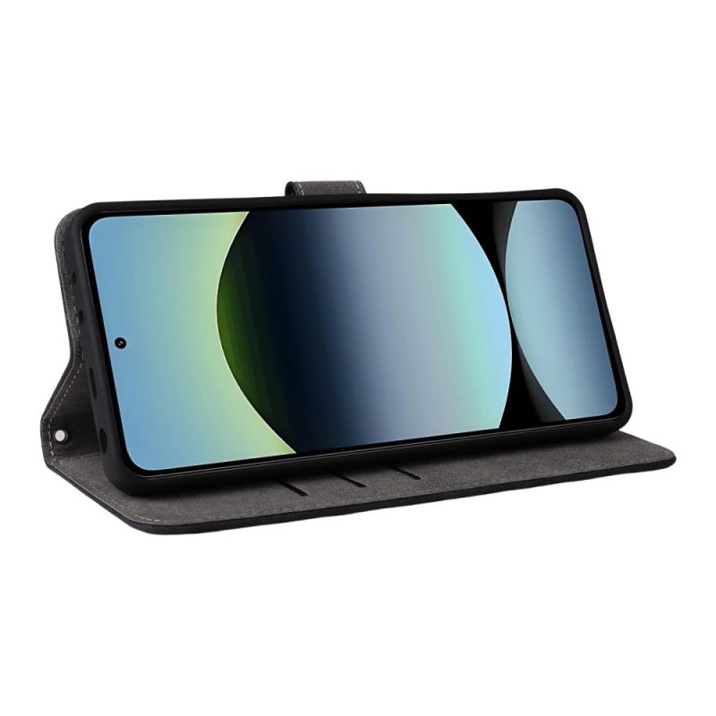 Lederhüllen Für Xiaomi Redmi Note 14 4g Rfid-schutz Wildlederoptik Mit Riemen