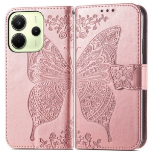 Lederhüllen Xiaomi Redmi Note 14 4g Barocker Schmetterling