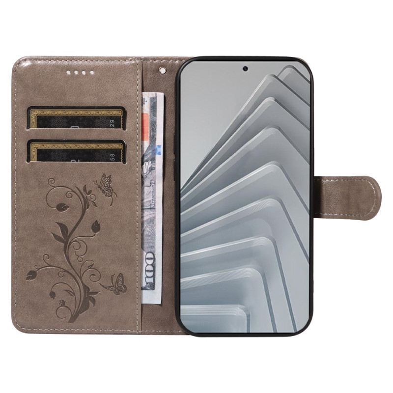 Lederhüllen Xiaomi Redmi Note 14 4g Blumenmuster