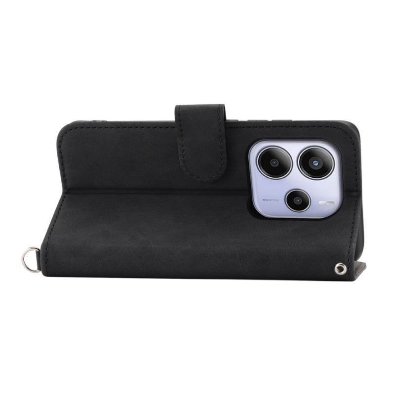 Lederhüllen Xiaomi Redmi Note 14 4g Blumenmuster Und Riemen