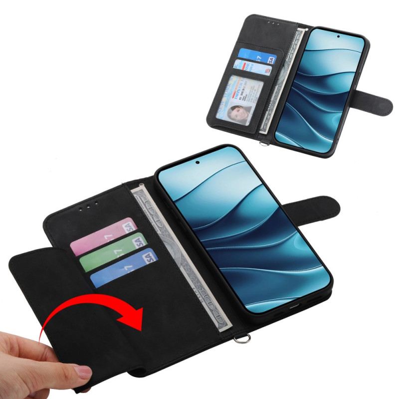 Lederhüllen Xiaomi Redmi Note 14 4g Blumenmuster Und Riemen