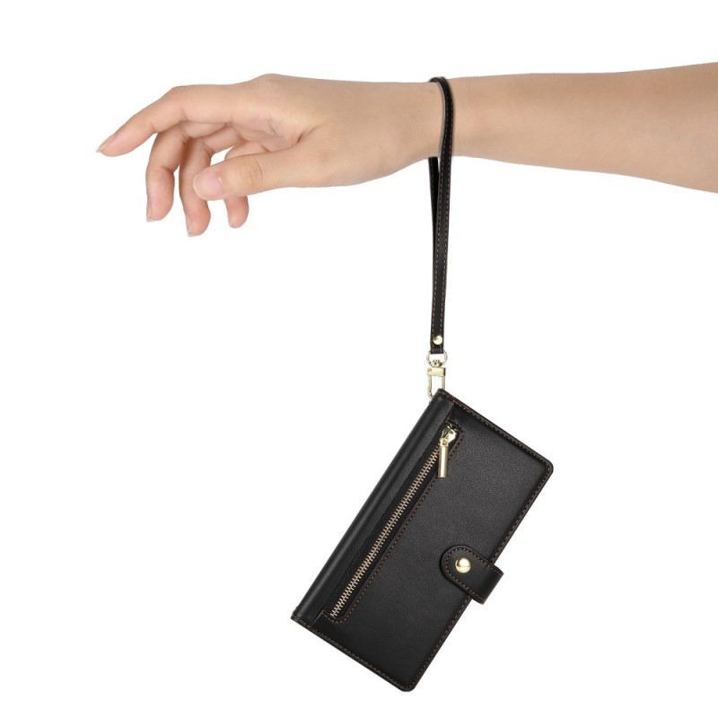 Lederhüllen Xiaomi Redmi Note 14 4g Geldbörse Mit Trageriemen