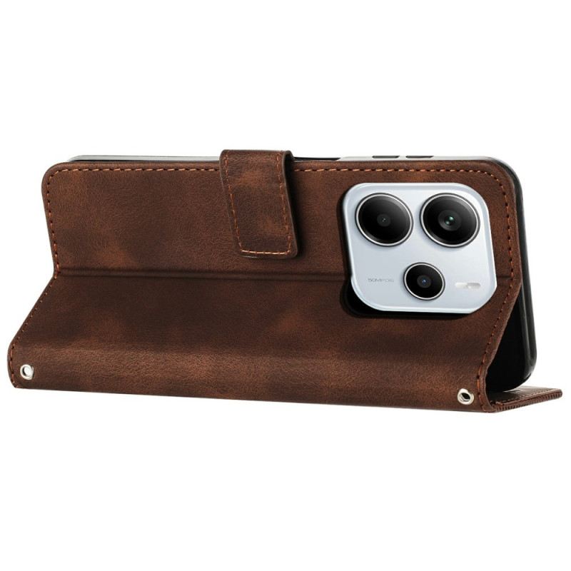 Lederhüllen Xiaomi Redmi Note 14 4g Geometrische Linien Mit Riemen