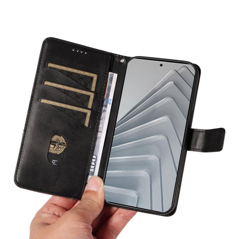 Lederhüllen Xiaomi Redmi Note 14 4g Geometrisches Design