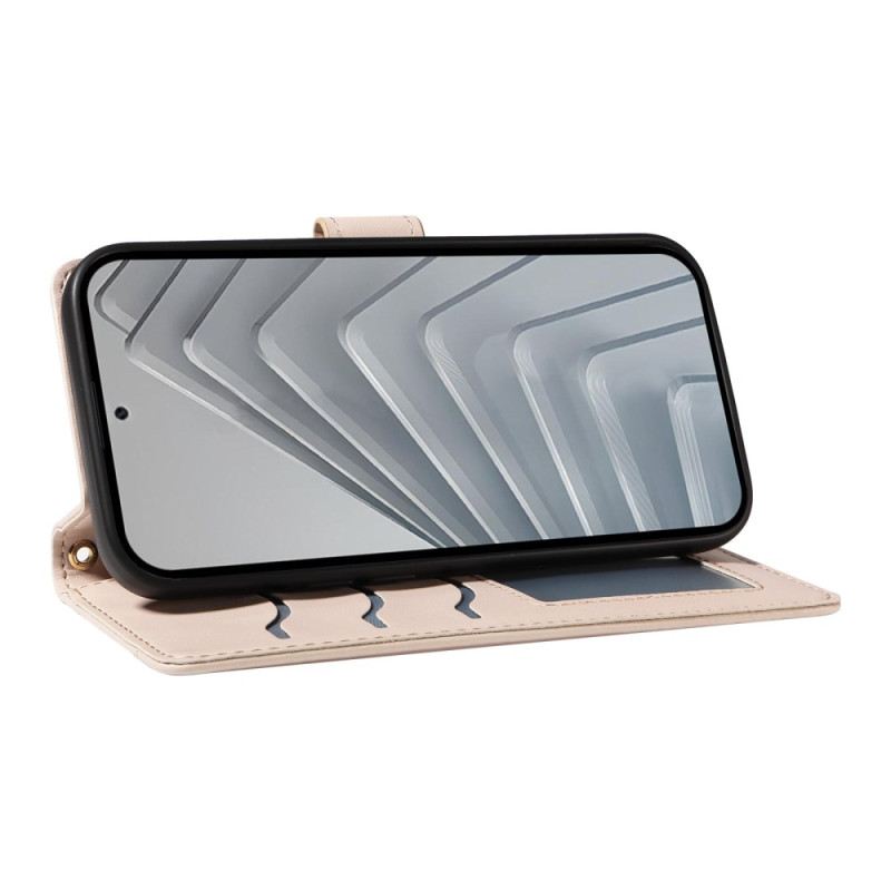 Lederhüllen Xiaomi Redmi Note 14 4g Gesteppt Mit Riemen Und Schulterriemen