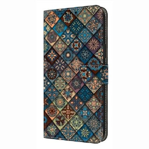 Lederhüllen Xiaomi Redmi Note 14 4g Handyhülle Blaues Blumenmuster