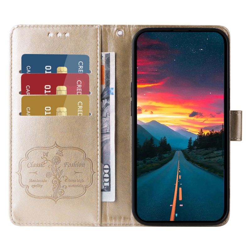 Lederhüllen Xiaomi Redmi Note 14 4g Handyhülle Blumenmuster