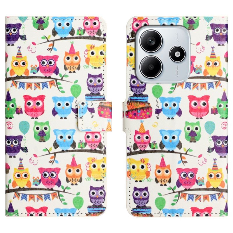 Lederhüllen Xiaomi Redmi Note 14 4g Handyhülle Eulenstamm