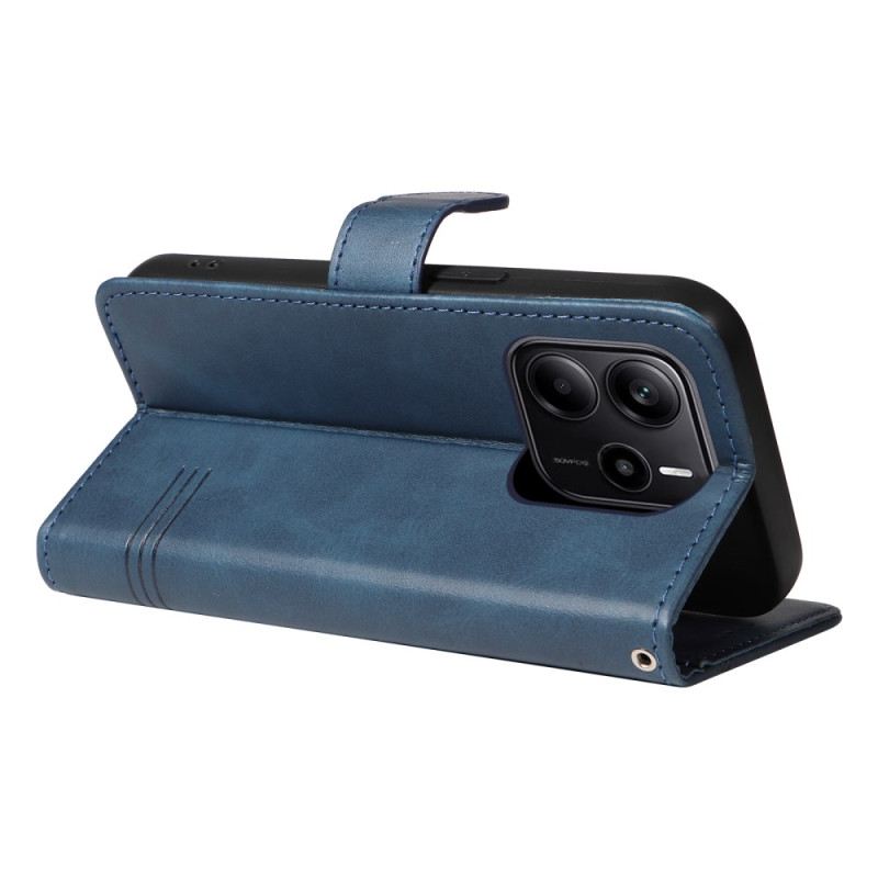 Lederhüllen Xiaomi Redmi Note 14 4g Handyhülle Geometrische Linien