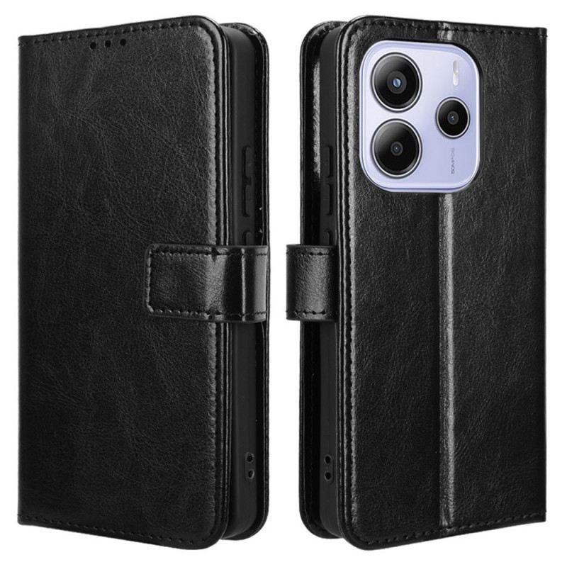 Lederhüllen Xiaomi Redmi Note 14 4g Handyhülle Glänzendes Kunstleder