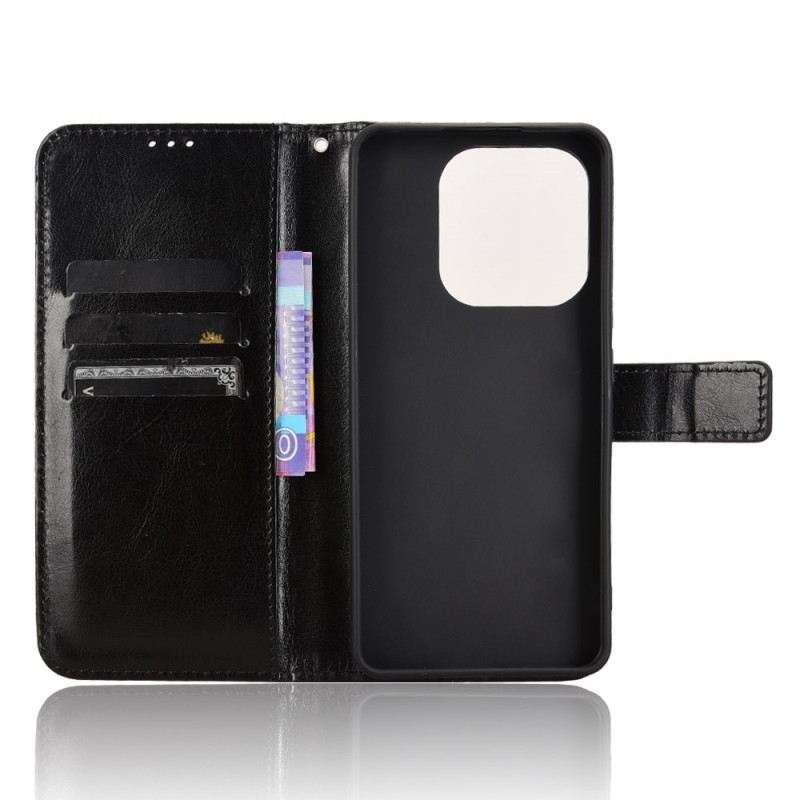 Lederhüllen Xiaomi Redmi Note 14 4g Handyhülle Glänzendes Kunstleder