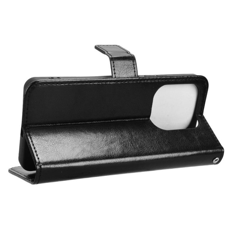 Lederhüllen Xiaomi Redmi Note 14 4g Handyhülle Glänzendes Kunstleder